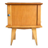 Blonde wood bedside table