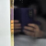 Executive table lamp, black and gold, Italian design 1970