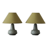 Scandinavian Ceramic Table Lamps, Set of 2