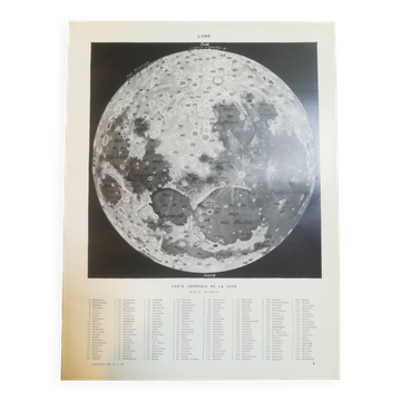 Lithograph of the moon from 1928