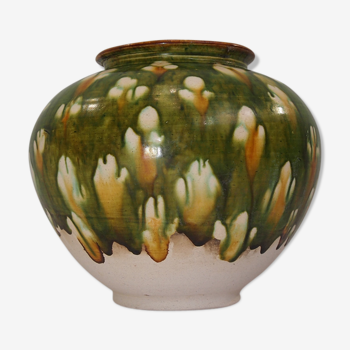 Sancai ceramic flower pot