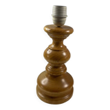 Turned wooden lamp base