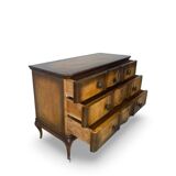 Commode italienne en placage et bois massif de noyer, années 1940-1950