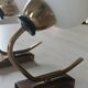 Vintage arlus wall lights in brass and glass 1950