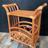 Vintage rattan side table from the 70s