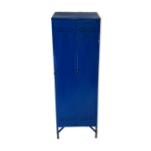 Metal locker with metal rivets