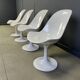 Vintage fiberglass space age tulip dining chairs, set of 4 - 1960s
