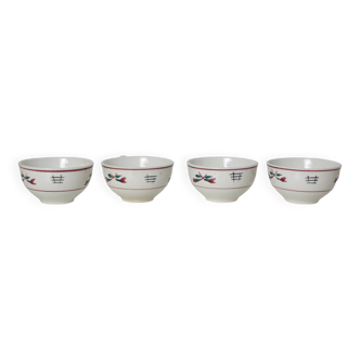Set de 4 tasses, vintage, français