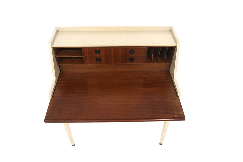 Scandinavian mahogany secretary desk, Bröderna Gustafssons, Sweden, 1950