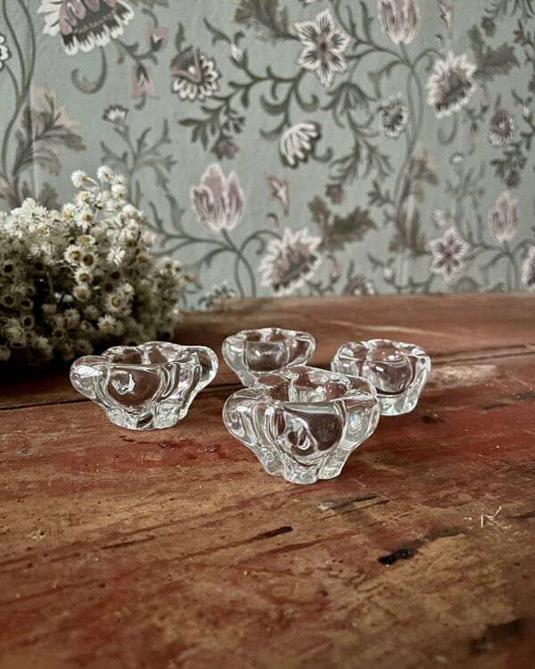 Duo de salière et poivrière en cristal Daum