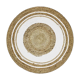 Tapis jute et coton rond blanc beige 70 cm