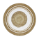 Tapis jute et coton rond blanc beige 70 cm