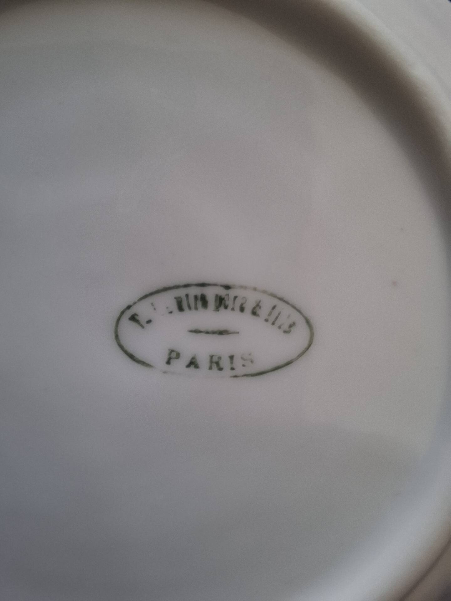 Bistro "coin collector" bowls in Limoges porcelain, Early