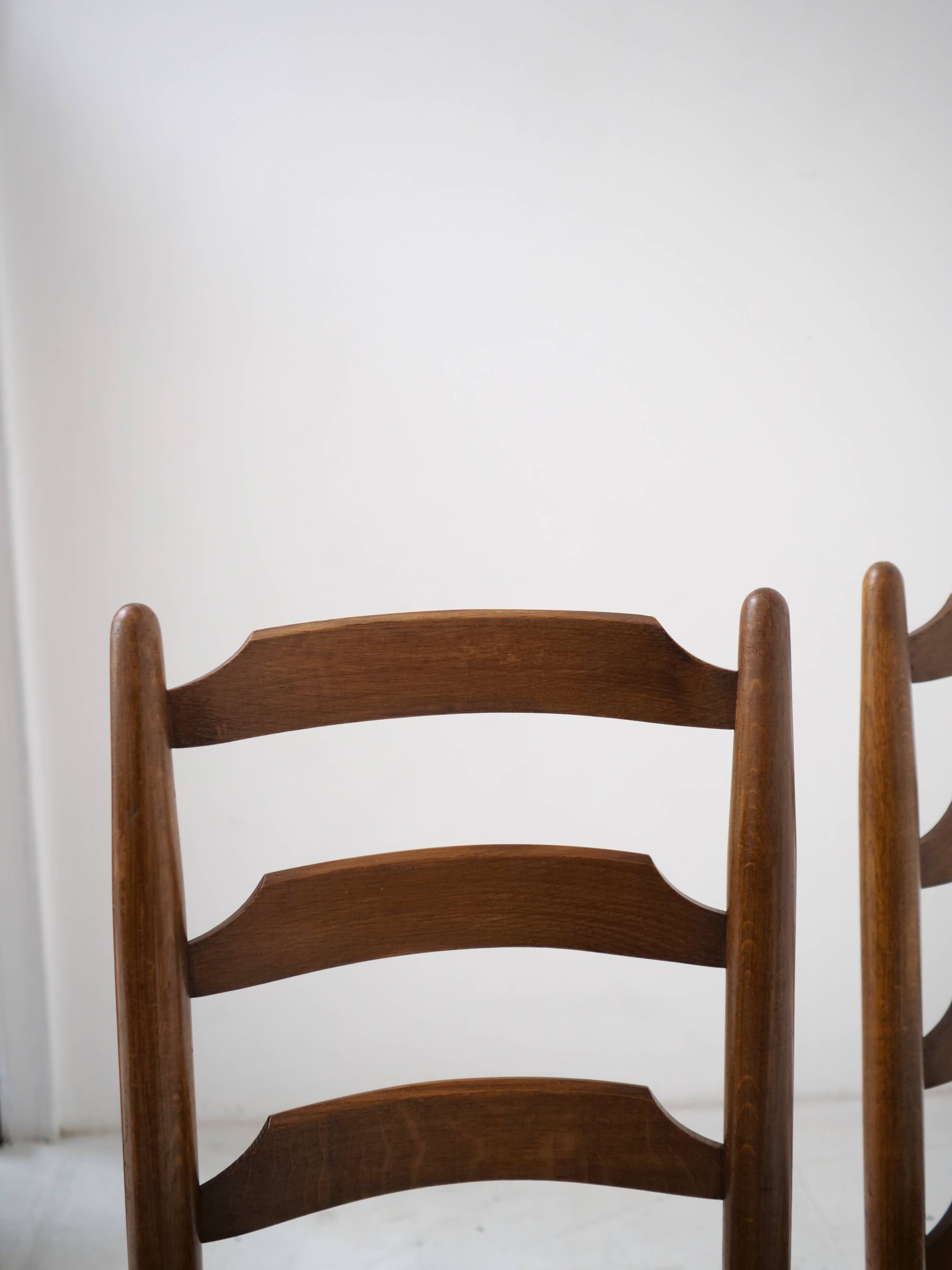 Architectural high-back chairs, straw seat, set of 4.