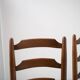 Architectural high-back chairs, straw seat, set of 4.