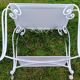 Vintage white wooden serving trolley