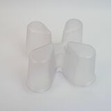 Pocket tray basket, Guzzini pen holder in transparent plastic