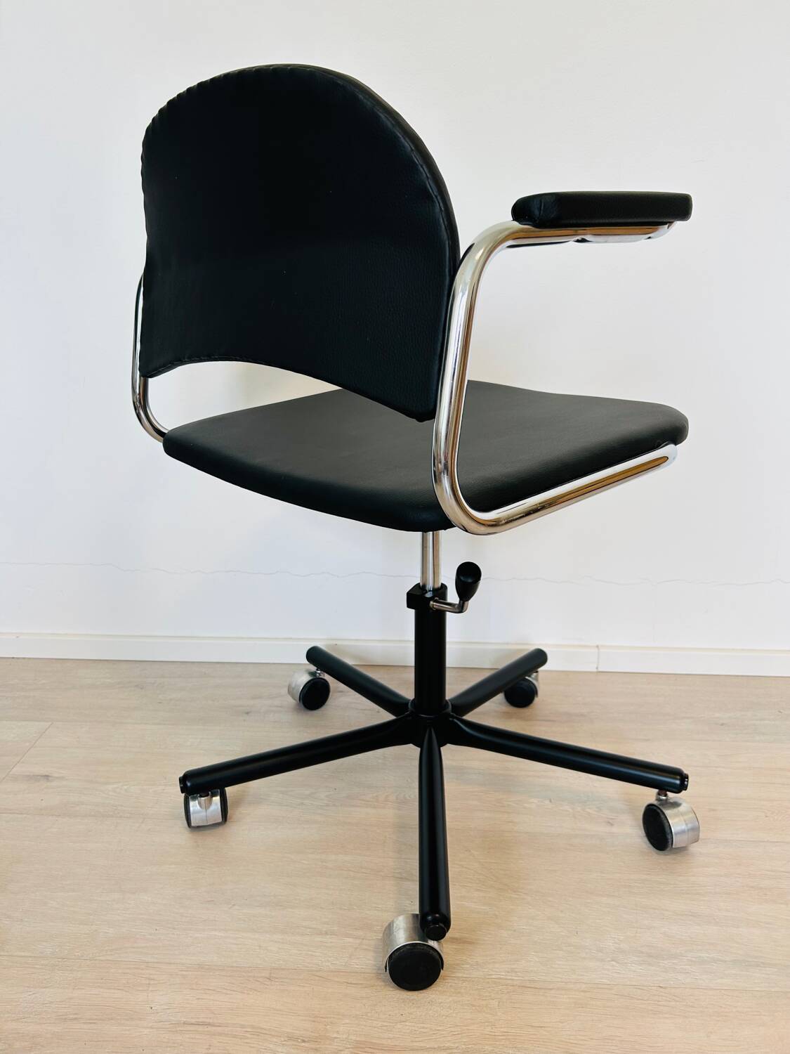 Fully Restored Black Office Chair by Kovona from Czechoslovakia 1970’s