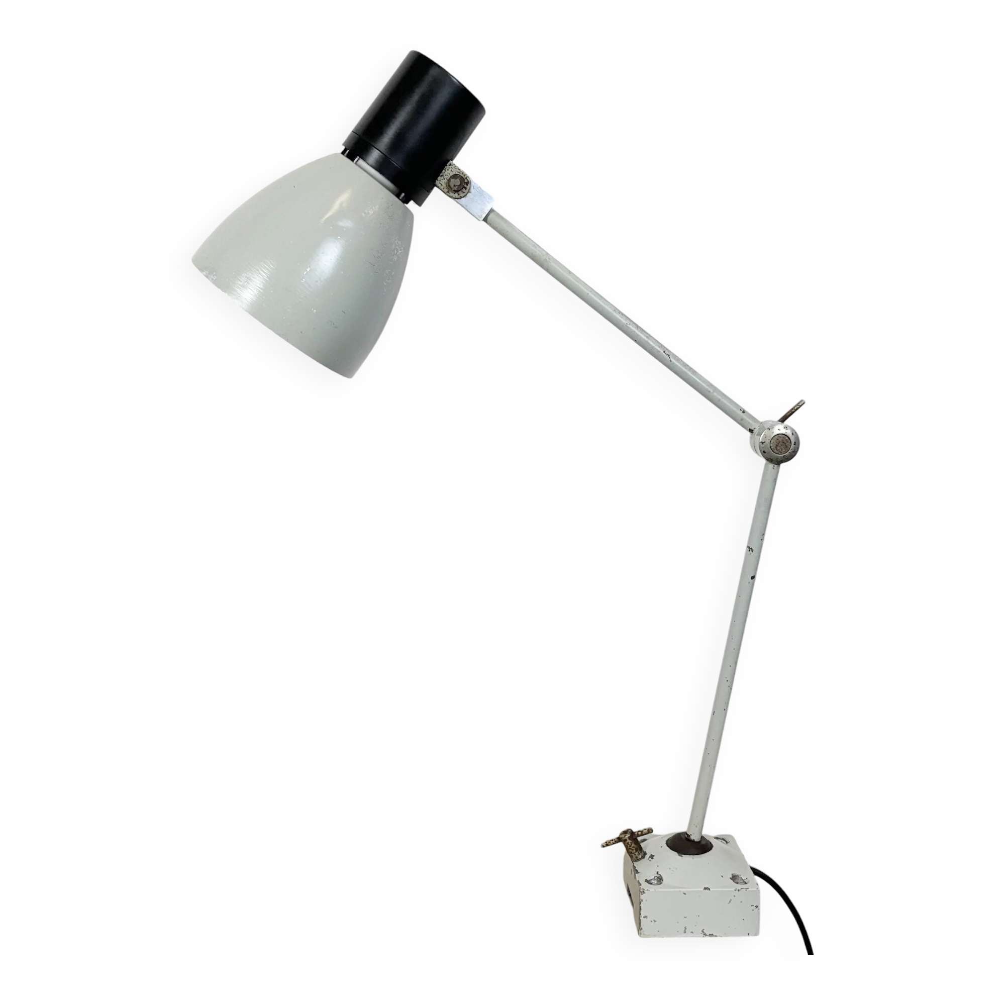 Grey Industrial Table Lamp from Elektrosvit, 1970s