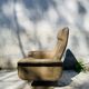 Vintage De Sede leather swivel chair, tulip base.