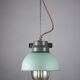 Vintage mint industrial hanging light from TEP