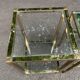 2 bedside tables, end tables in brass and transparent glass Maison Ja