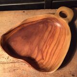 Empty wooden pocket signed Tony Bain Vallauris 50s