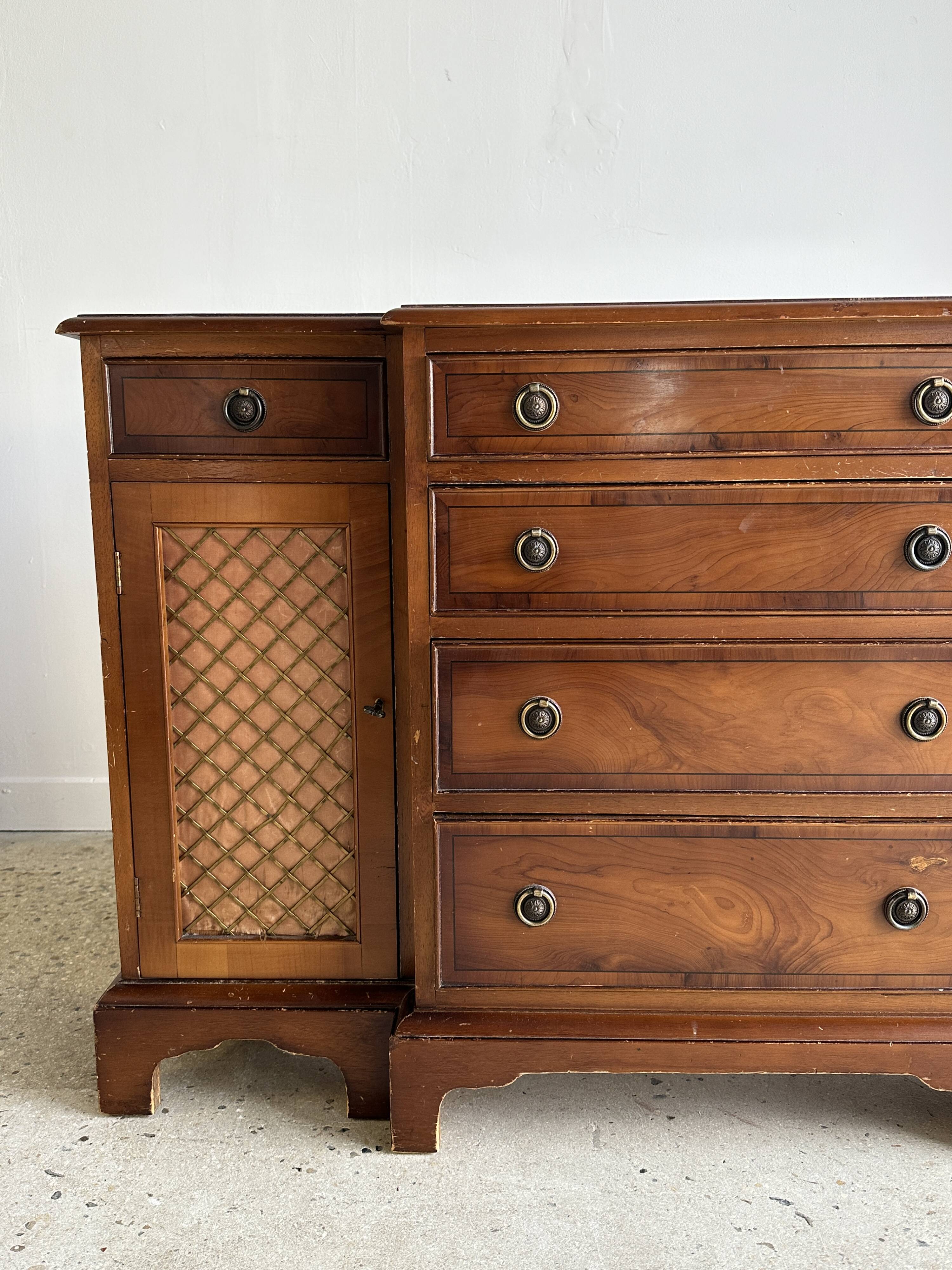 Chiffonier, small 19th century storage unit 1m12 x 74 x 35