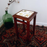 Botanical animal pattern tiled stool