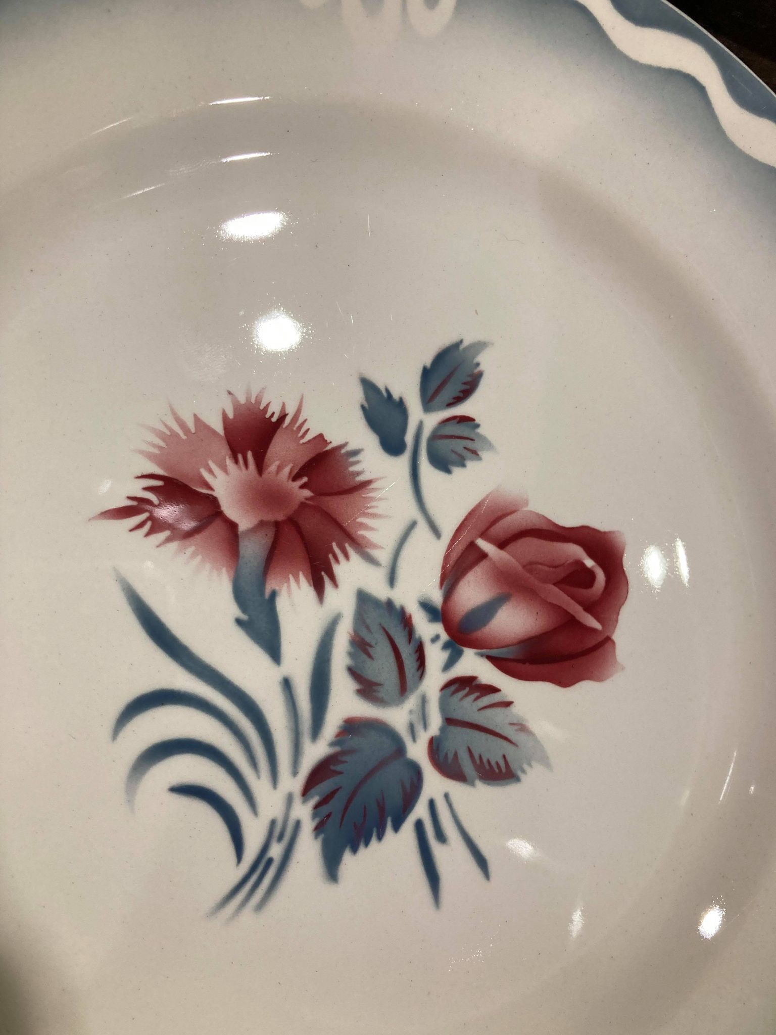 Lot of 6 plates Digoin Sarreguemines model Marinette