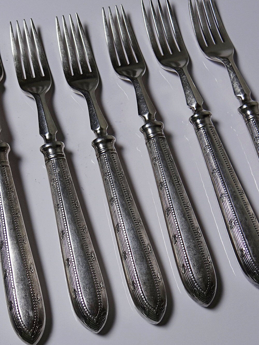 Dessert or entremets forks Mappin & Webb antique silver-plated