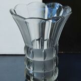 Art Deco Made in Czehoslovakia  Satin and Clear Glass - 22 cm tall