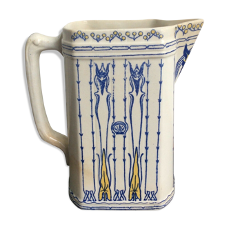 Pitcher Art Nouveau Villeroy & Boch Mettlach Germany Jugendstil 1900