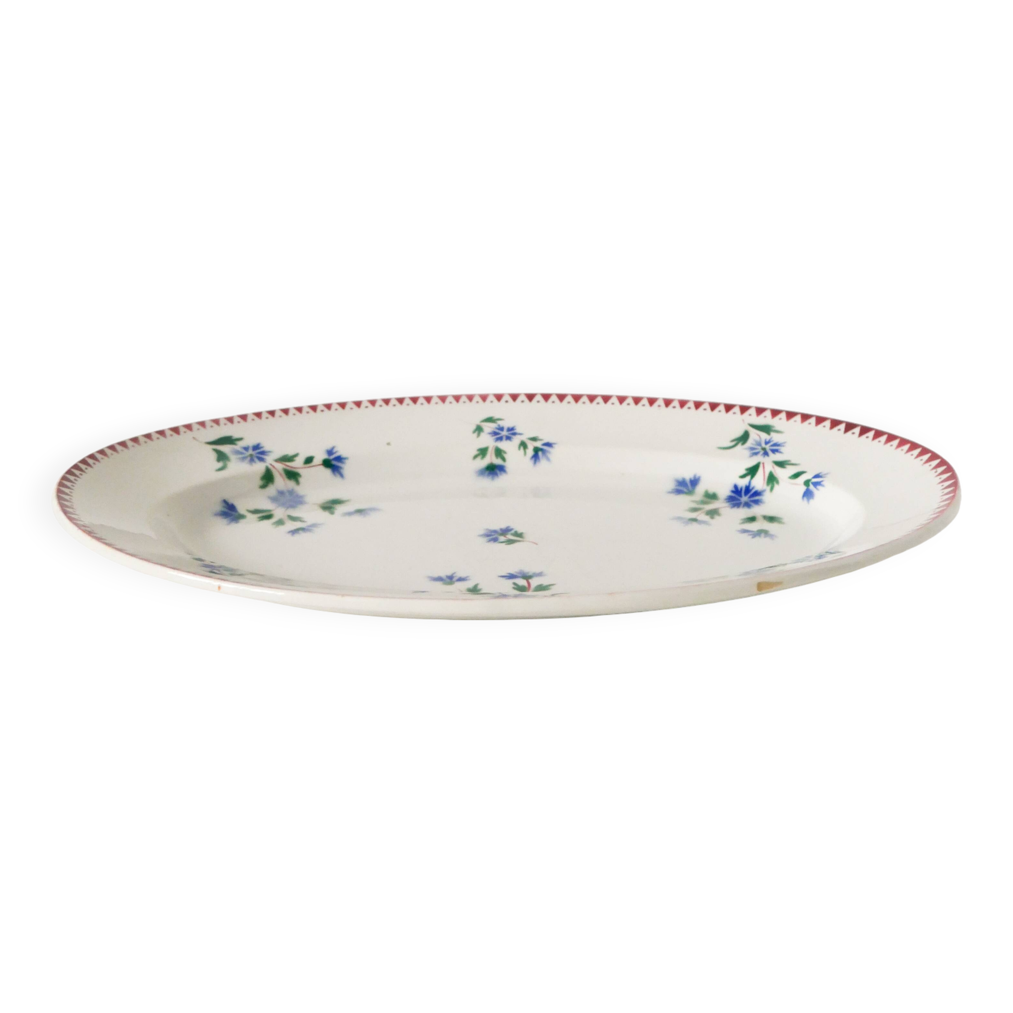 Oval platter from Sarreguemines, Gilbert pattern, early 20th century