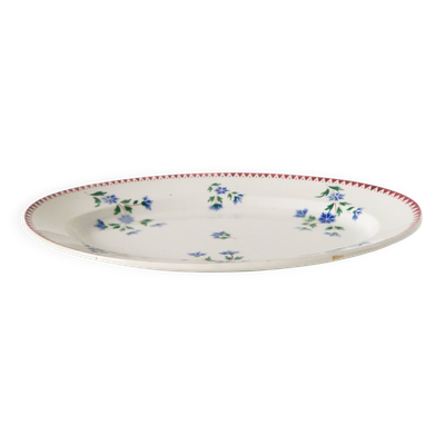 plat oval en Sarreguemines, modèle Gilbert, début XXème