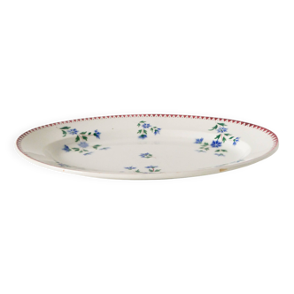 Oval platter from Sarreguemines, Gilbert pattern, early 20th century