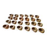 Set of 24 fire ceramic snail shells