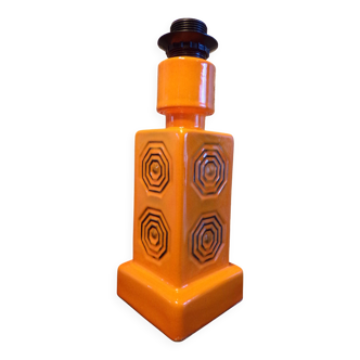 Orange ceramic lamp 1970