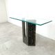 Vintage black marble console table by Cattelan Italy, 1980s