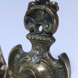 Gilt bronze wall light quality glass Holophane 1900