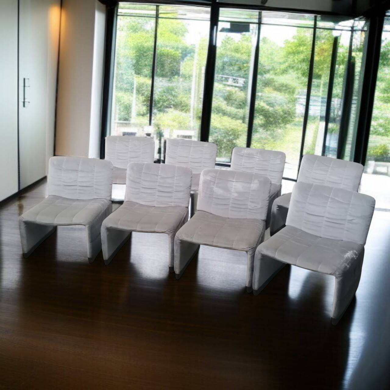 8 poltrone Alky Style di Giancarlo Piretti, anni '70