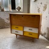 Furniture chest of drawers two-tone 60s