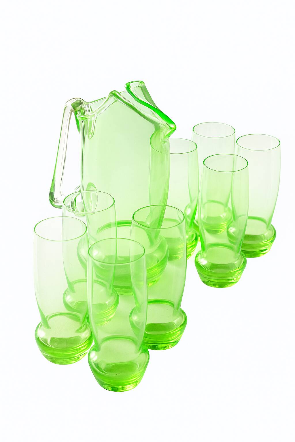 9-piece orangeade service in uraline/uranium