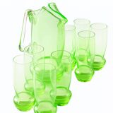 9-piece orangeade service in uraline/uranium