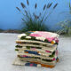 80s floral rug handmade tapitouf in pieces