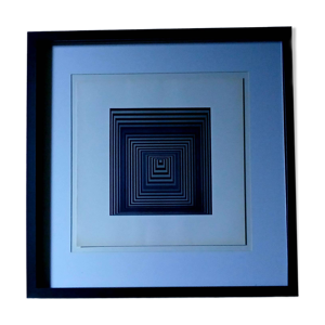 Tableau Vintage Art Optique - cadre