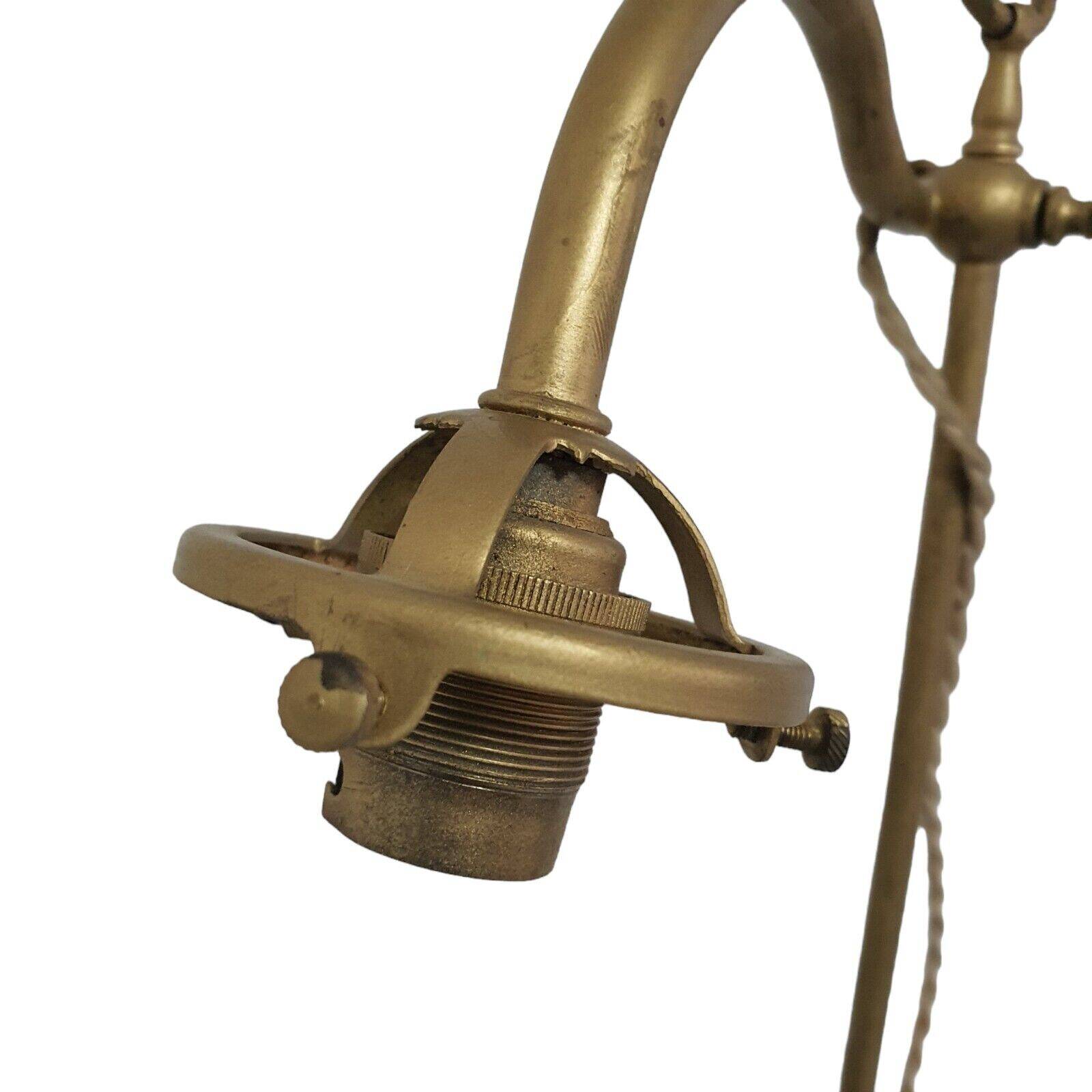 old desk lamp with banker notary gallows green opaline