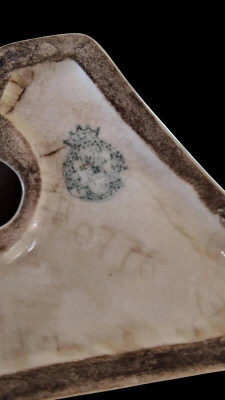 Pair of Fox Bookends - in Crackled Ceramic - Art Deco Style