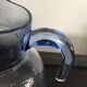 Vintage pitcher textured blue glass ball from the 70s and 80s