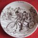 6 decorative plates "bike" sarreguemines